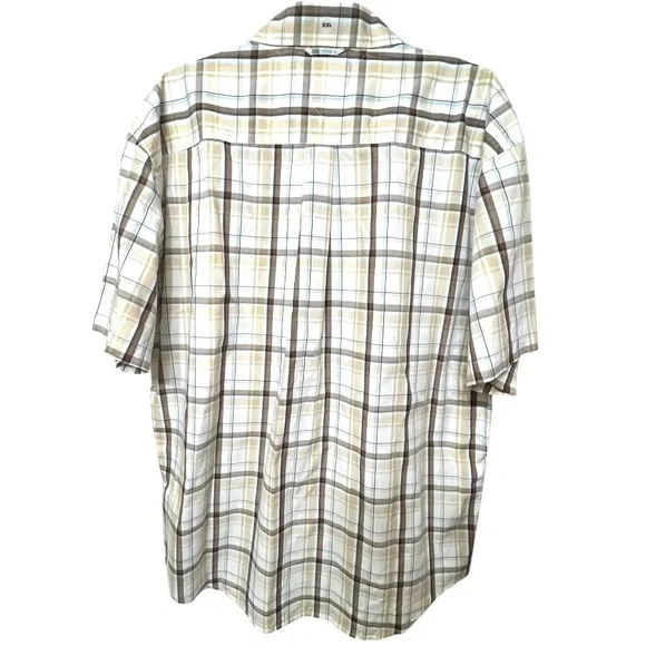 Tommy Hilfiger Men’s 100% Cotton Shirt Button Plaid  Short Sleeve Size XXL 2X - Picture 3 of 7